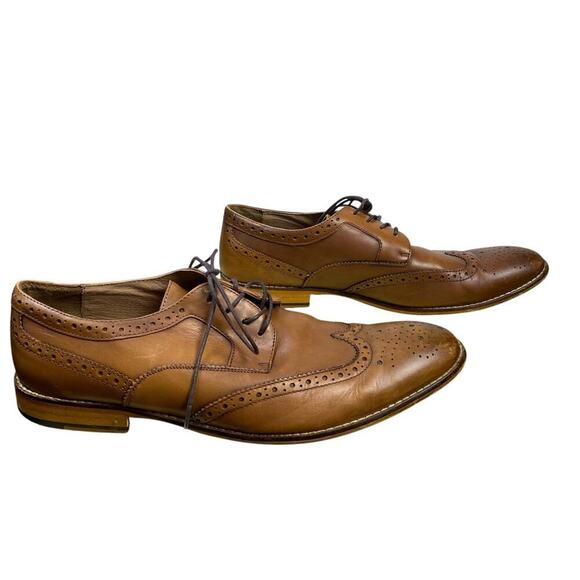 Ashton Grey Collection Light Brown  Wingtip Oxford Dress Shoes - Size 11 - Picture 6 of 8